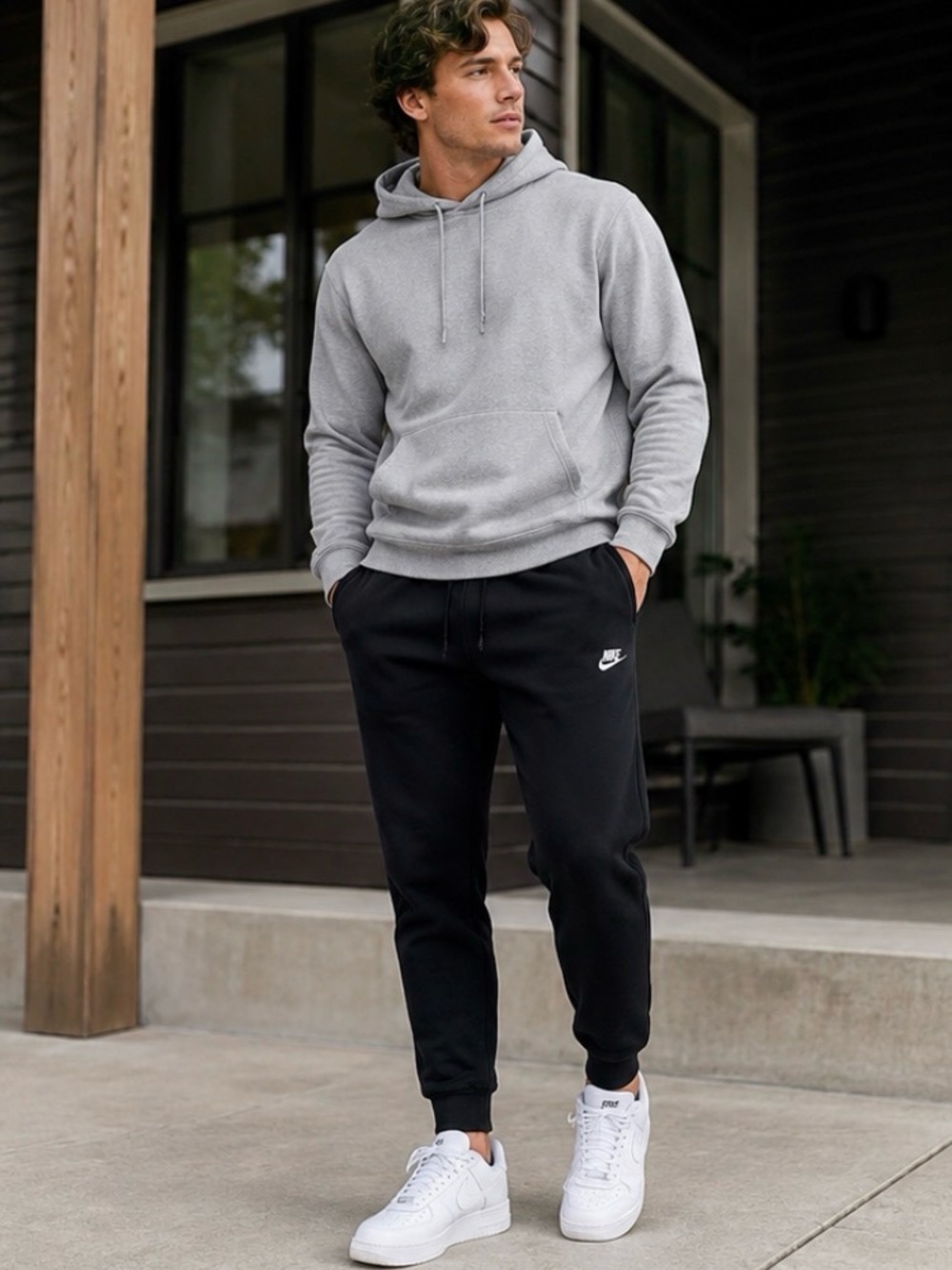 Nike Sportswear Club Fleece Jogger Sweatpants Black Small Embroidered Logo